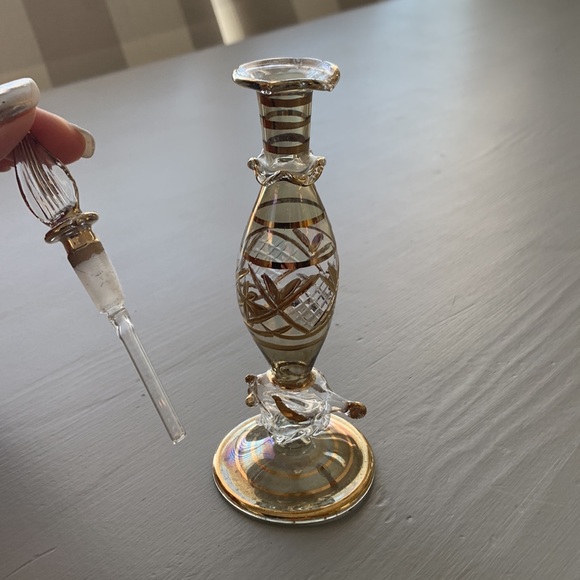 Egyptian hand blown glass perfume bottle - Picture 2 of 3